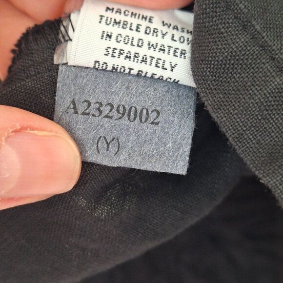 MED black 100% linen Top with embroidery size M - Picture 5 of 7